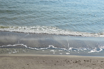 Small waves on the Black Sea beach