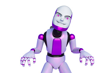 robot boy cartoon attack