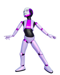 robot boy cartoon dancing