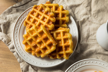 Homemade Belgian Sugar Waffles