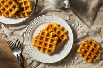 Homemade Belgian Sugar Waffles