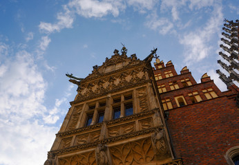 view of the TOWN HALL from the 13th century in Wrocław (Poland)