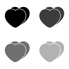 .heart - black vector icon