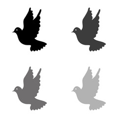 .dove - black vector icon