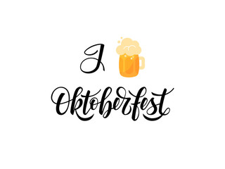 Oktoberfest banner design, vector in flat style