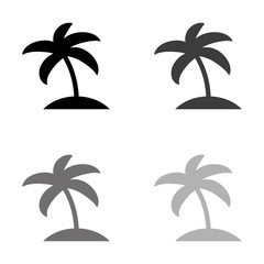 .palm tree icon - black vector icon