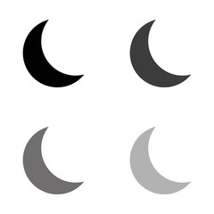 Fototapeta na wymiar .moon - black vector icon