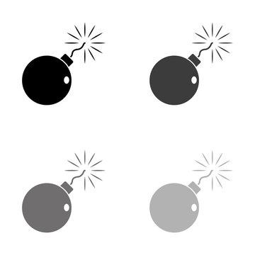 .bomb - black vector icon