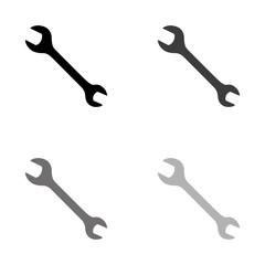 .Wrench - black vector icon