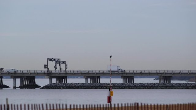 Traffic on Bay Bridge by Shore
