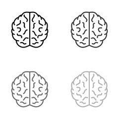 .Brain - black vector icon