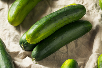 Raw Green Organic Cucumbers
