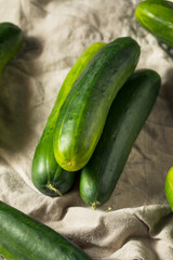 Raw Green Organic Cucumbers