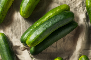 Raw Green Organic Cucumbers