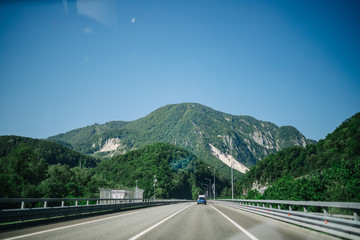 on the way to the mountains the road
