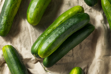 Raw Green Organic Cucumbers