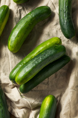 Raw Green Organic Cucumbers