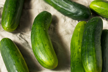 Raw Green Organic Cucumbers