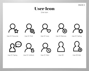 User icons Line pack