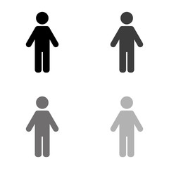 .Man - black vector icon