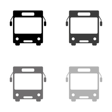 .Bus - black vector icon