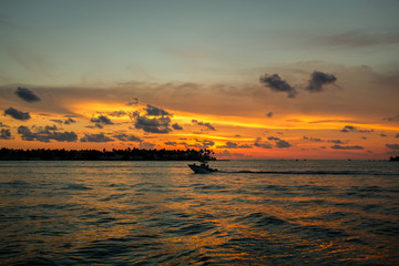 Colorful sunset in Key West. Miami, Florida