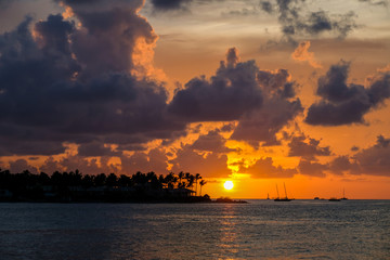 Fototapeta premium Colorful sunset in Key West. Miami, Florida