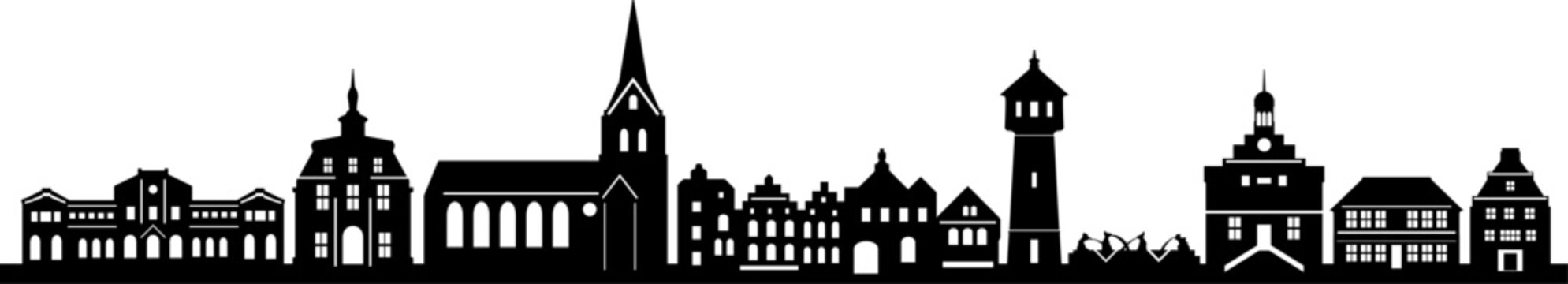 Lingen City Skyline Vector