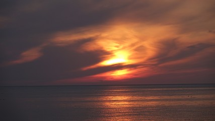 Obraz premium Beach sunsets in North Wales 