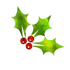 Christmas berries. Merry Christmas. Vector illustration