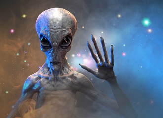 gray alien. 3d render © de Art