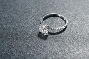 Round Pave Diamond Ring
