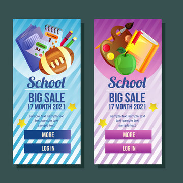 school banner vertical book school big sale object
