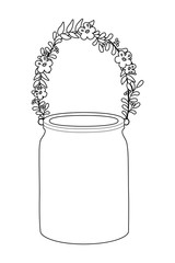 Isolated flowers vase vector design