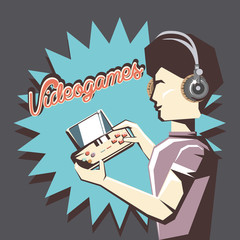 Retro videogames design vector ilustration