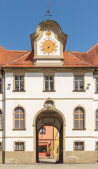 Fototapeta premium Fussen City Museum or Museum der Stadt Fussen in the old town of Fuessen in Germany