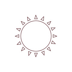 radiant sun isolated icon vector illustration