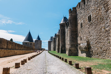 Fototapeta na wymiar Details of the Citadel of Carcassonne
