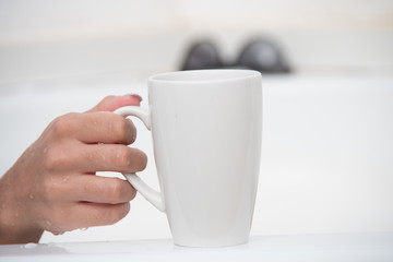 Empty Coffee Big Mug perfect for ad