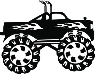 Double exhaust monster truck © Teymen