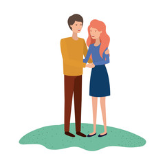 young couple avatar character