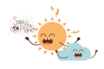 save the planet label icon