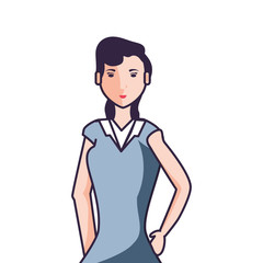 young woman beauty avatar character