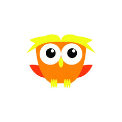 cute owl illustration, Tee print, shirt, embroidery, flat design for kids fashion textile. Animal concept vector illustration collection