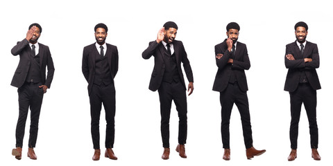 Group of peoplein a row in front of a white background