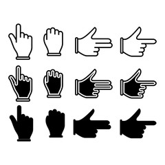 illustration of hand icons