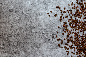 Coffee beans. Isolated on a black and white background