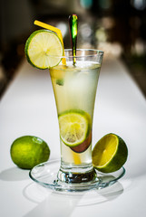 glass of fresh lemonade