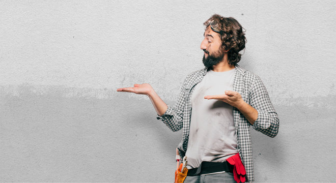 househusband handyman showing sign