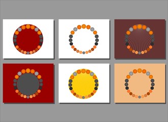 Mosaic Thanksgiving fall autumn color design backgrounds collection vector element for websites, blogs, ads, magazine, articles, flyers, posters, backgrounds, business cards, logo, and tri-folds